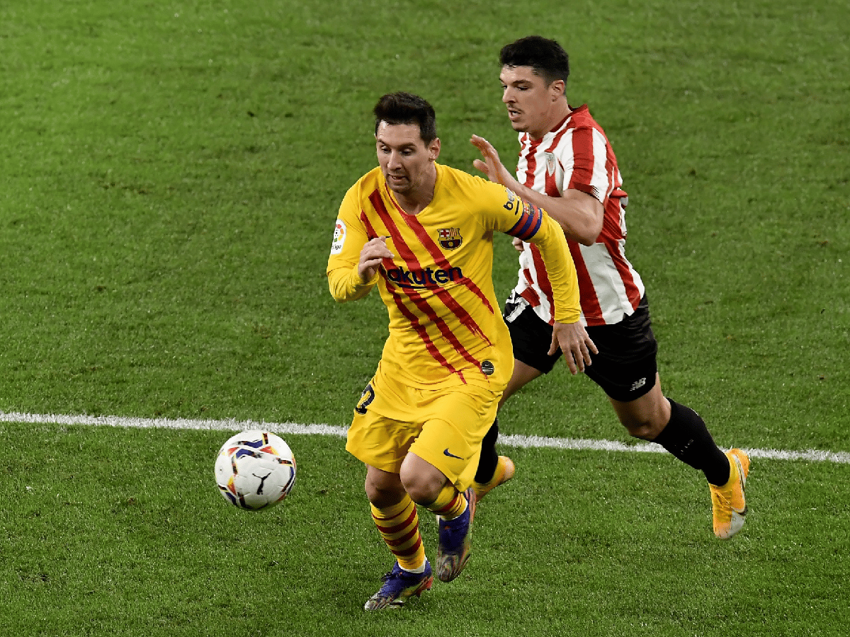 Messi marcó un doblete ante el Bilbao