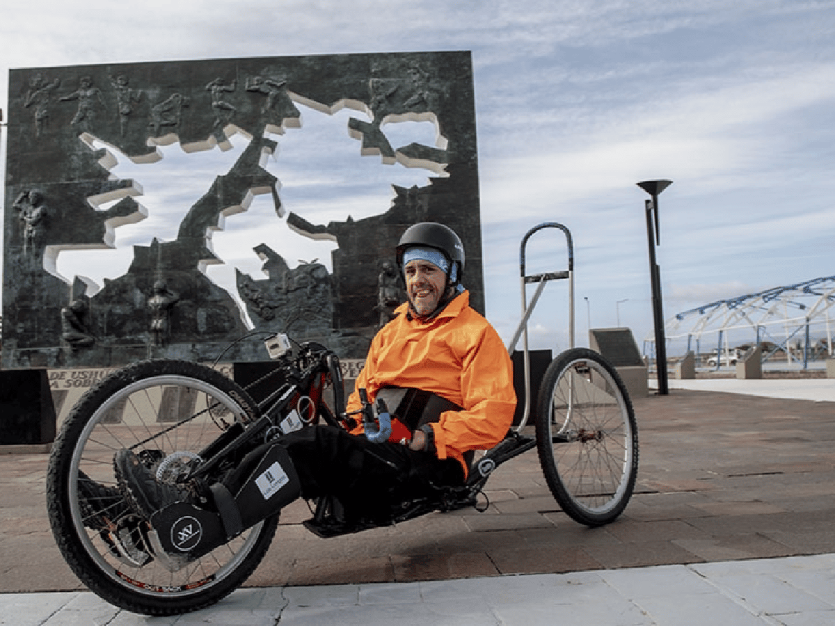 Logró cruzar Los Andes con una bicicleta adaptada: "Hay que derribar muros mentales"