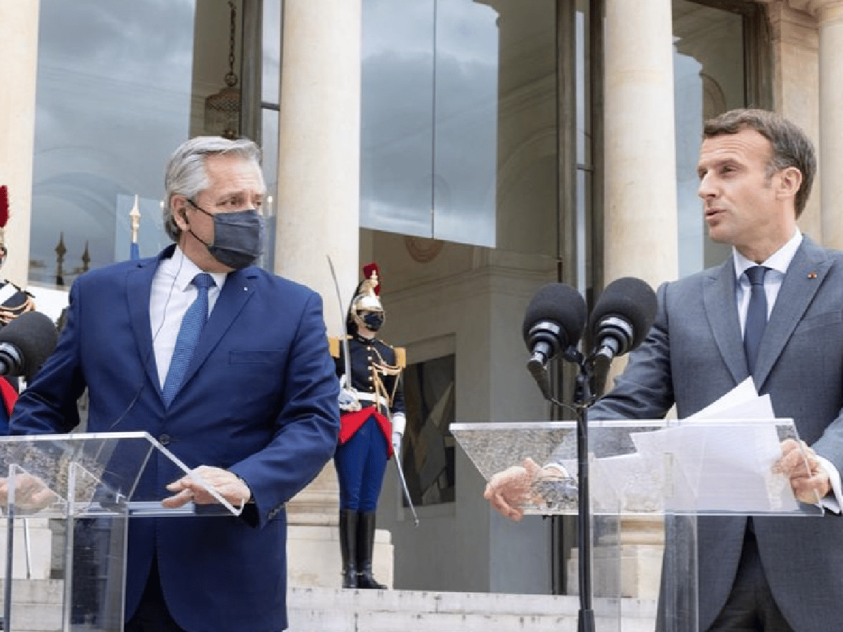 Fernández agradeció a Macron el apoyo de Francia en la negociación por la deuda