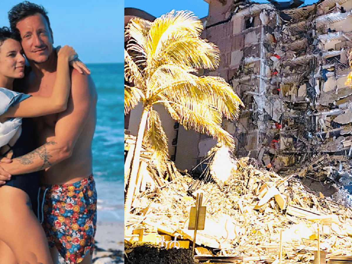 Gimena Accardi y Nicolás Vázquez se salvaron de milagro del derrumbe de un edificio en Miami