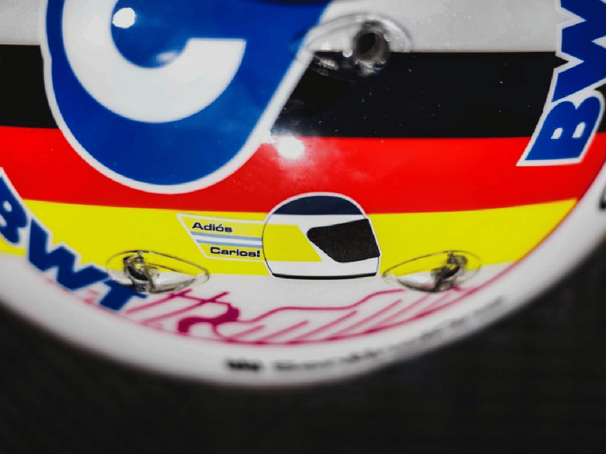 Vettel lució un casco alusivo a Reutemann en prácticas en Gran Bretaña