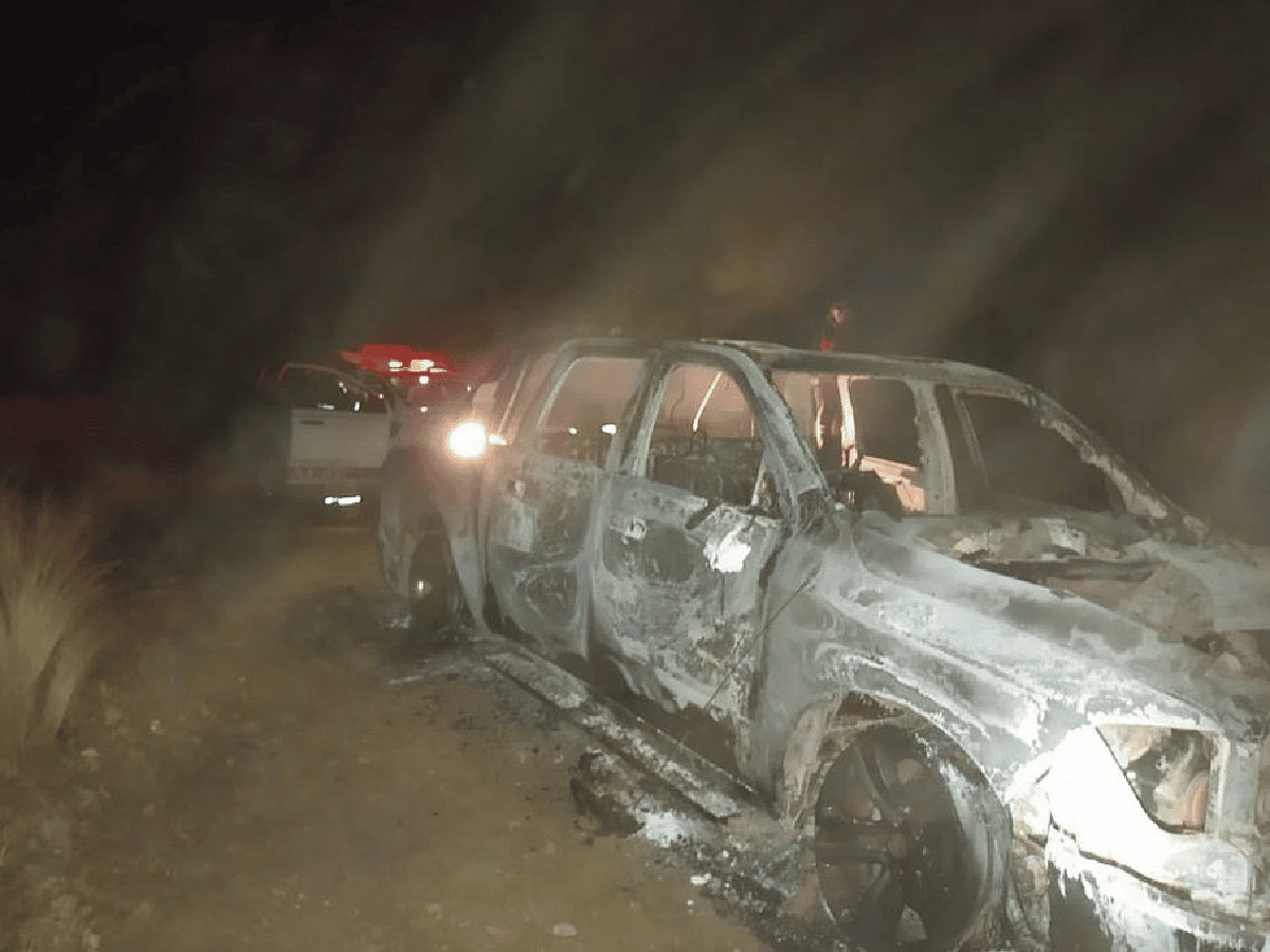 La camioneta de una familia de San Francisco se incendió en un camino a Calamuchita
