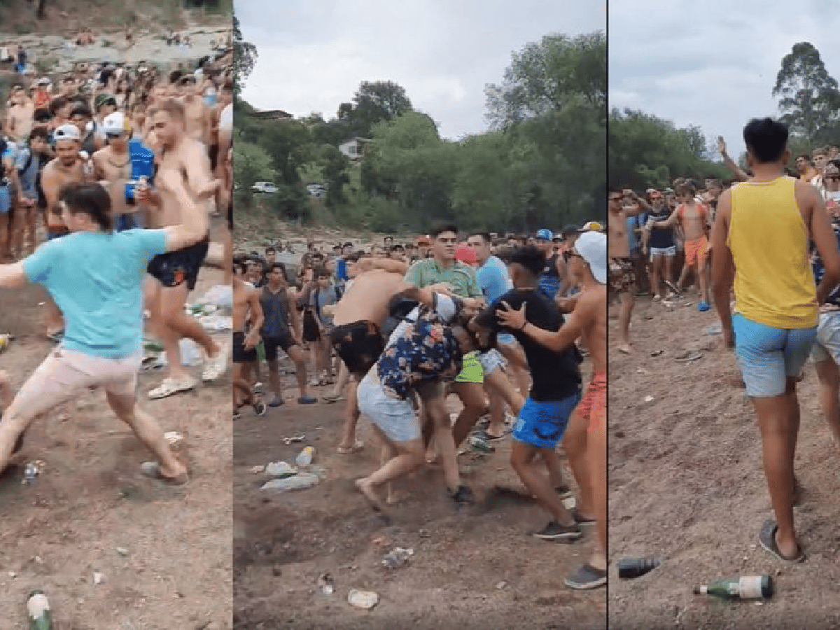 Batalla campal en Córdoba: unos jóvenes se pelearon en una fiesta junto al río