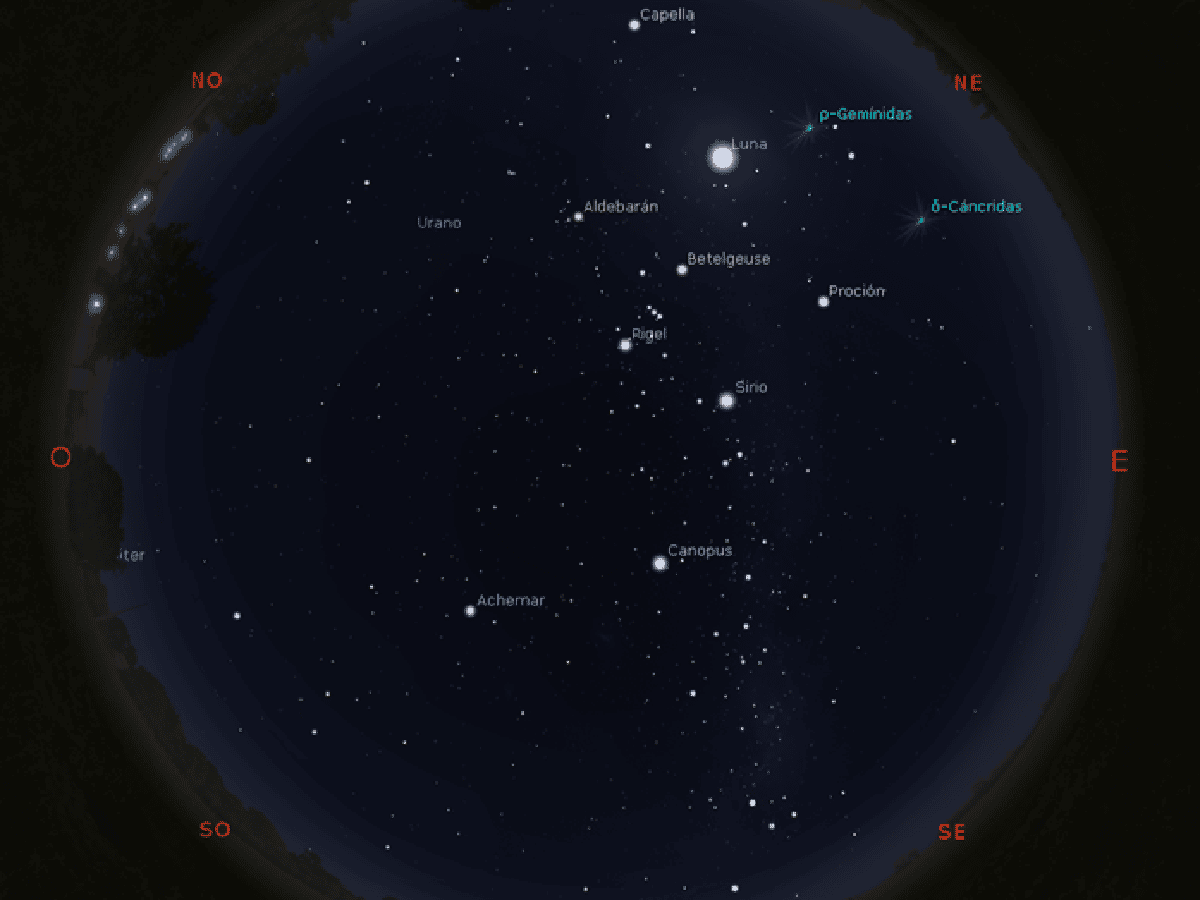 Observatorio de la UTN: el mapa para ver las estrellas en enero
