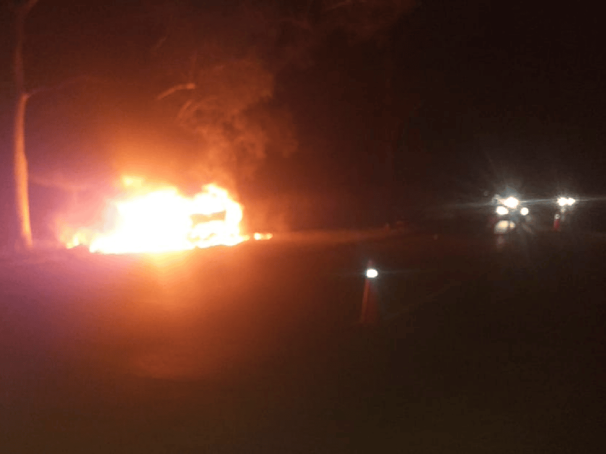 Porteña: una joven murió al chocar y prenderse fuego el vehículo