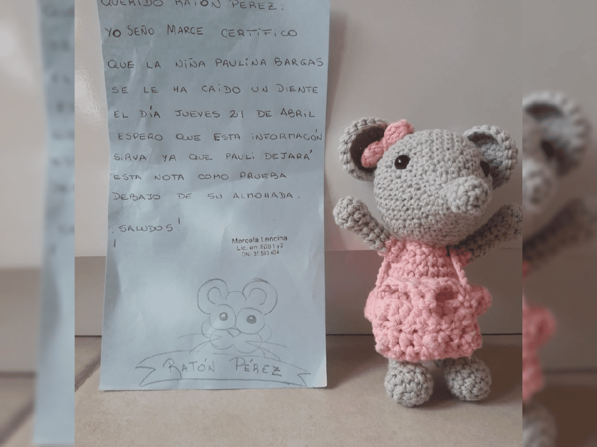 Una maestra le escribió al ratón Pérez para que una niña tenga su recompensa  