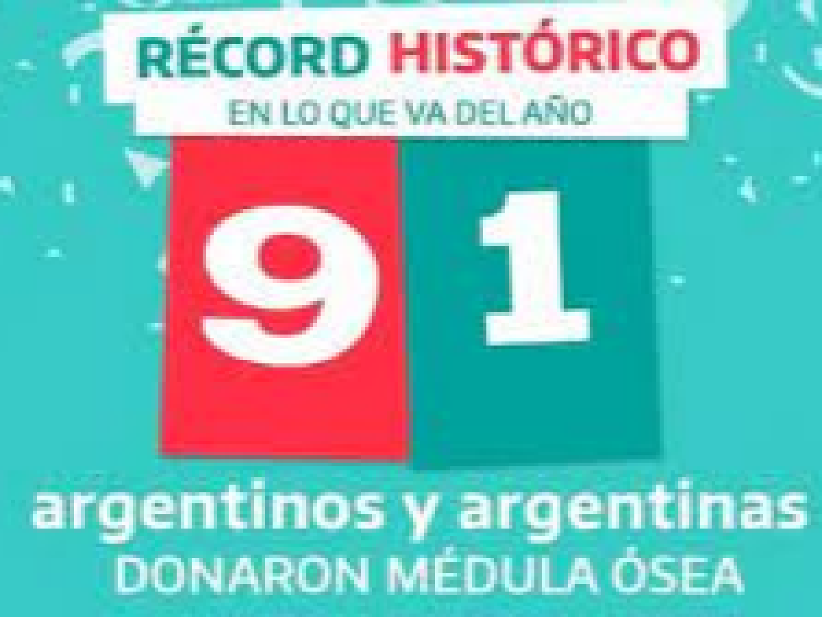 Se alcanzó un "récord histórico" de donaciones de médula ósea en Argentina