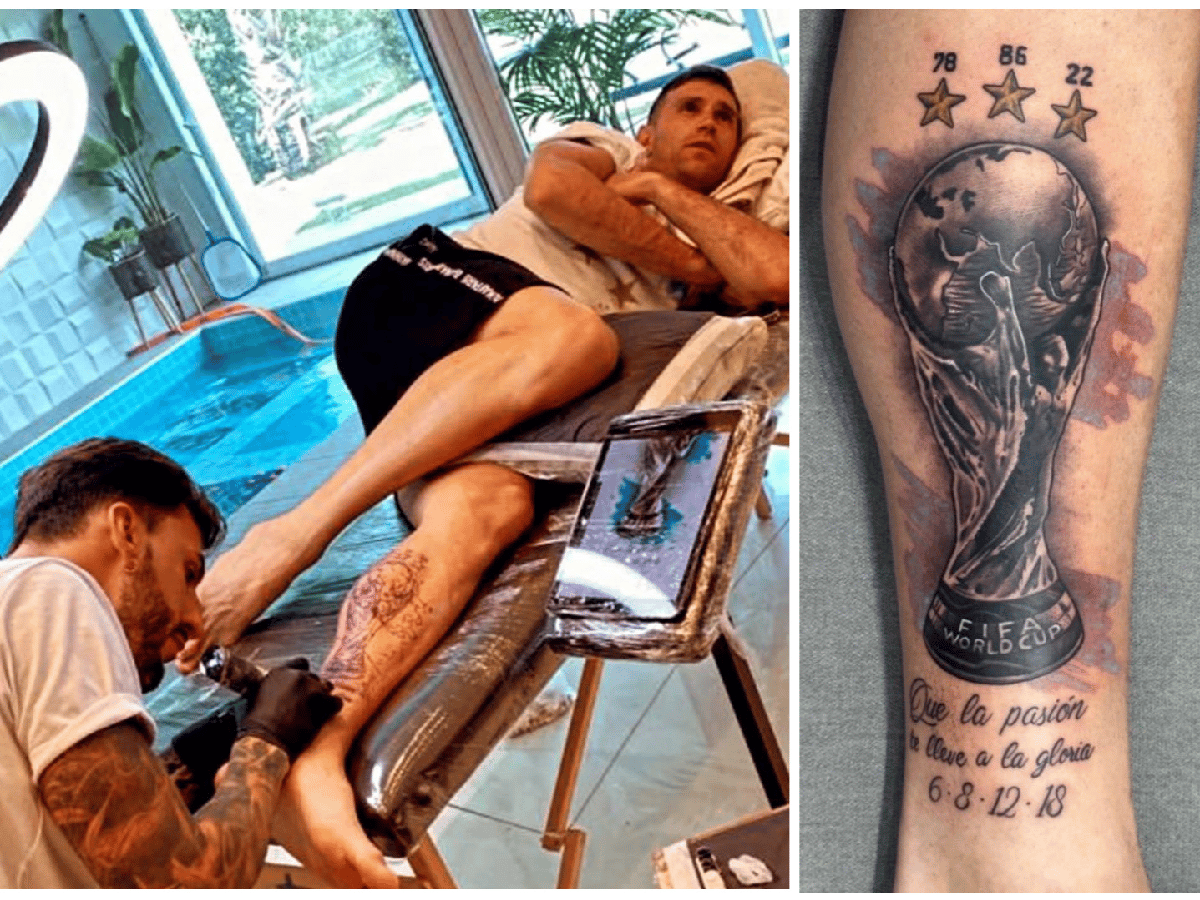 El “Dibu” Martínez se tatuó la Copa del Mundo
