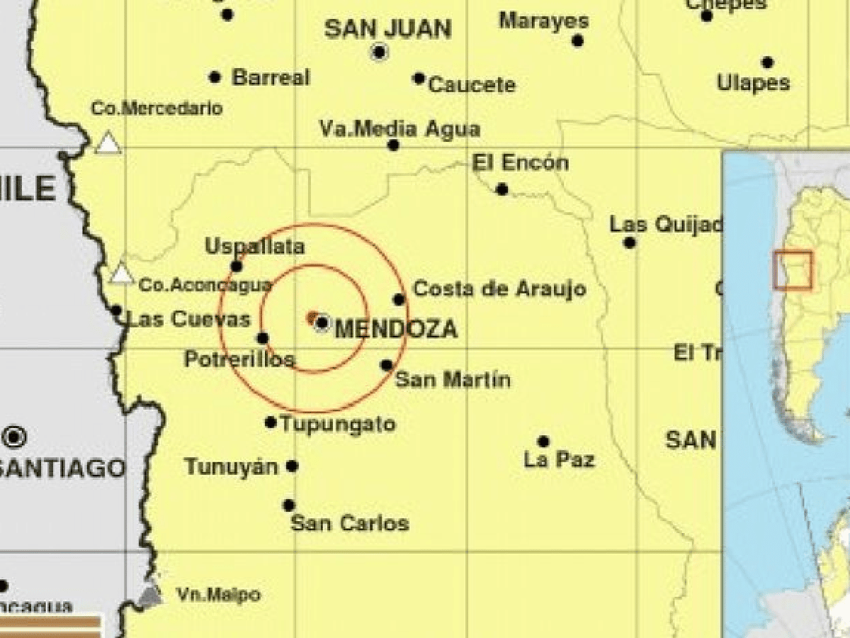  Un sismo se sintió fuerte y sacudió a Mendoza