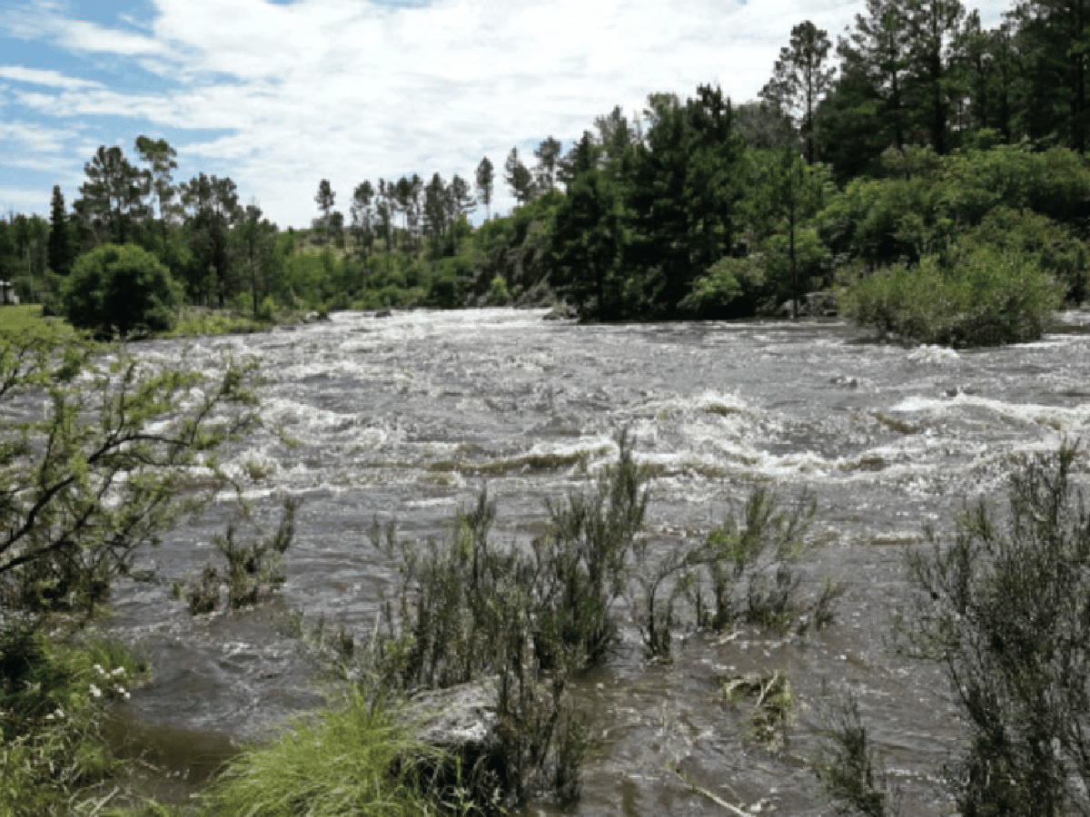  Sierras de Córdoba: advierten sobre la crecida de ríos, tras las lluvias