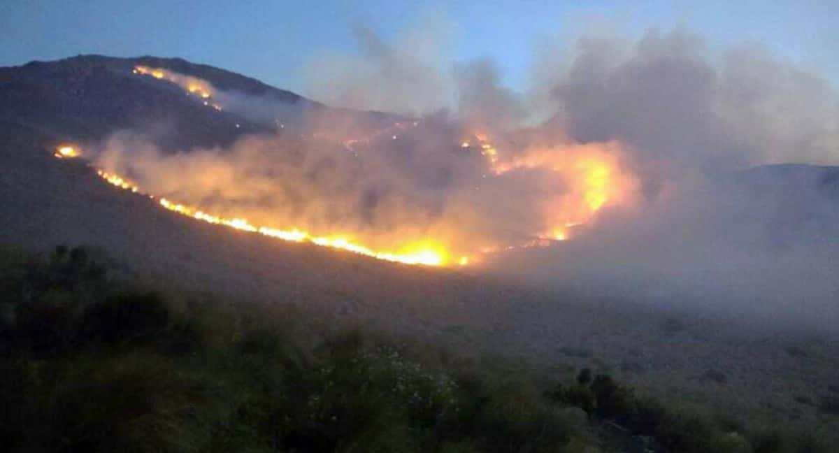 El viento y el calor fagocitan al menos cuatro incendios forestales importantes en Córdoba
