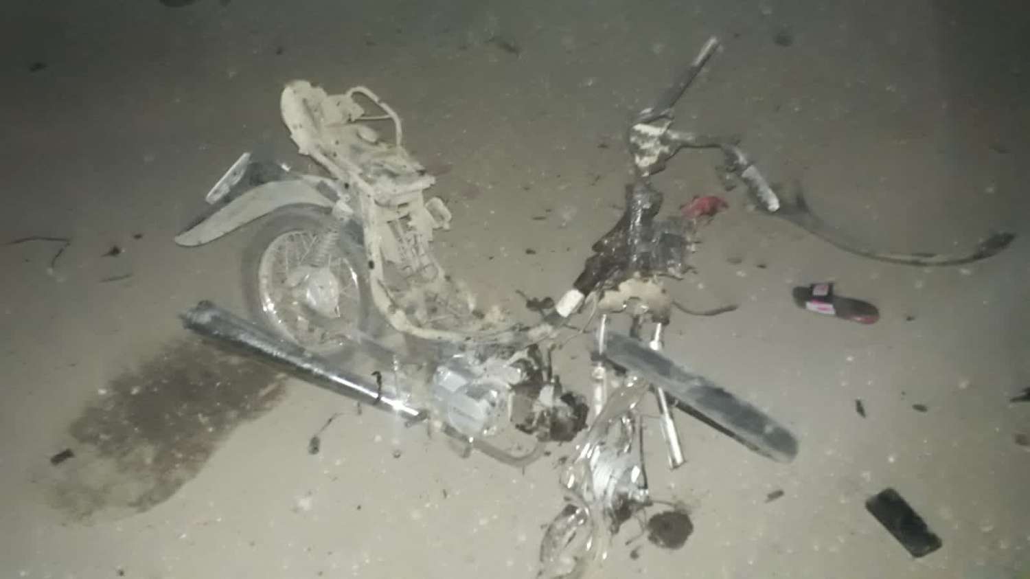 La joven que manejaba la motocicleta falleció tras el impacto (Foto gentileza: AM 1530 Radio Centro Morteros)