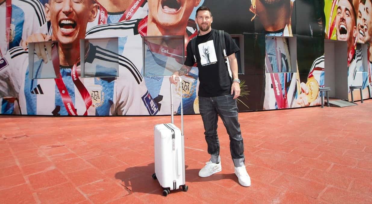 Lionel Messi llegó al país para sumarse a la Selección Argentina