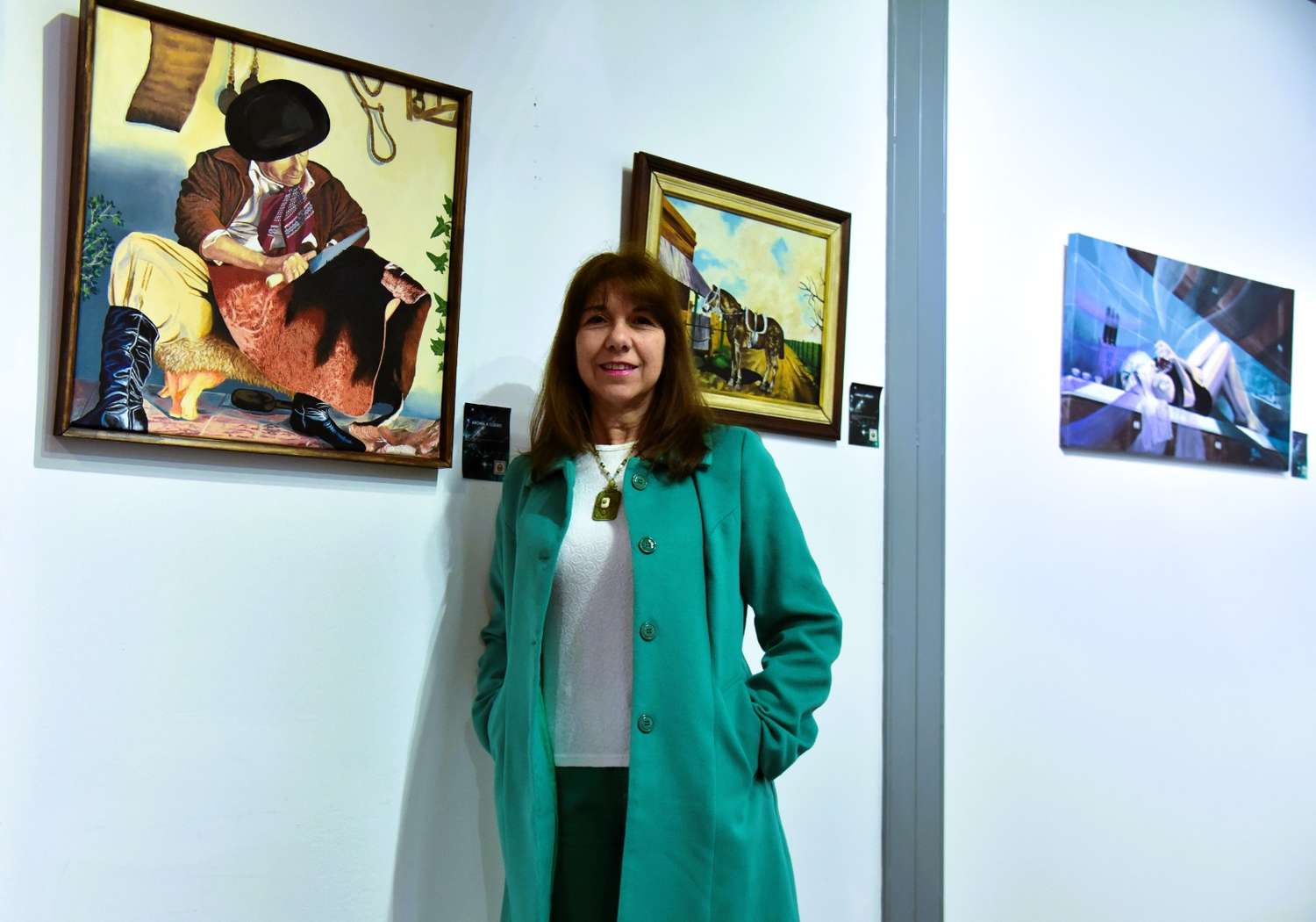 La artista se presenta en el Museo de la ciudad junto al también pintor Walter Bazán