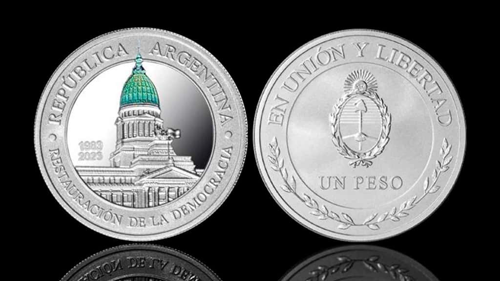 El Banco Central emitió una moneda conmemorativa por los 40 años de Democracia
