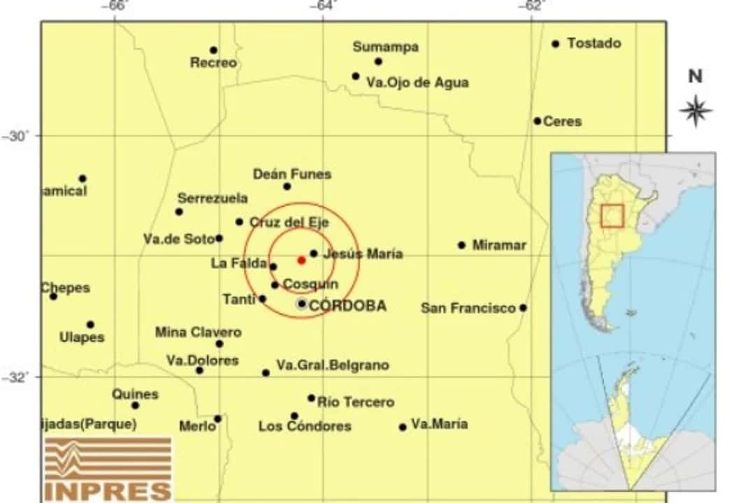 imagen Un fuerte sismo afectó a varias ciudades de Córdoba