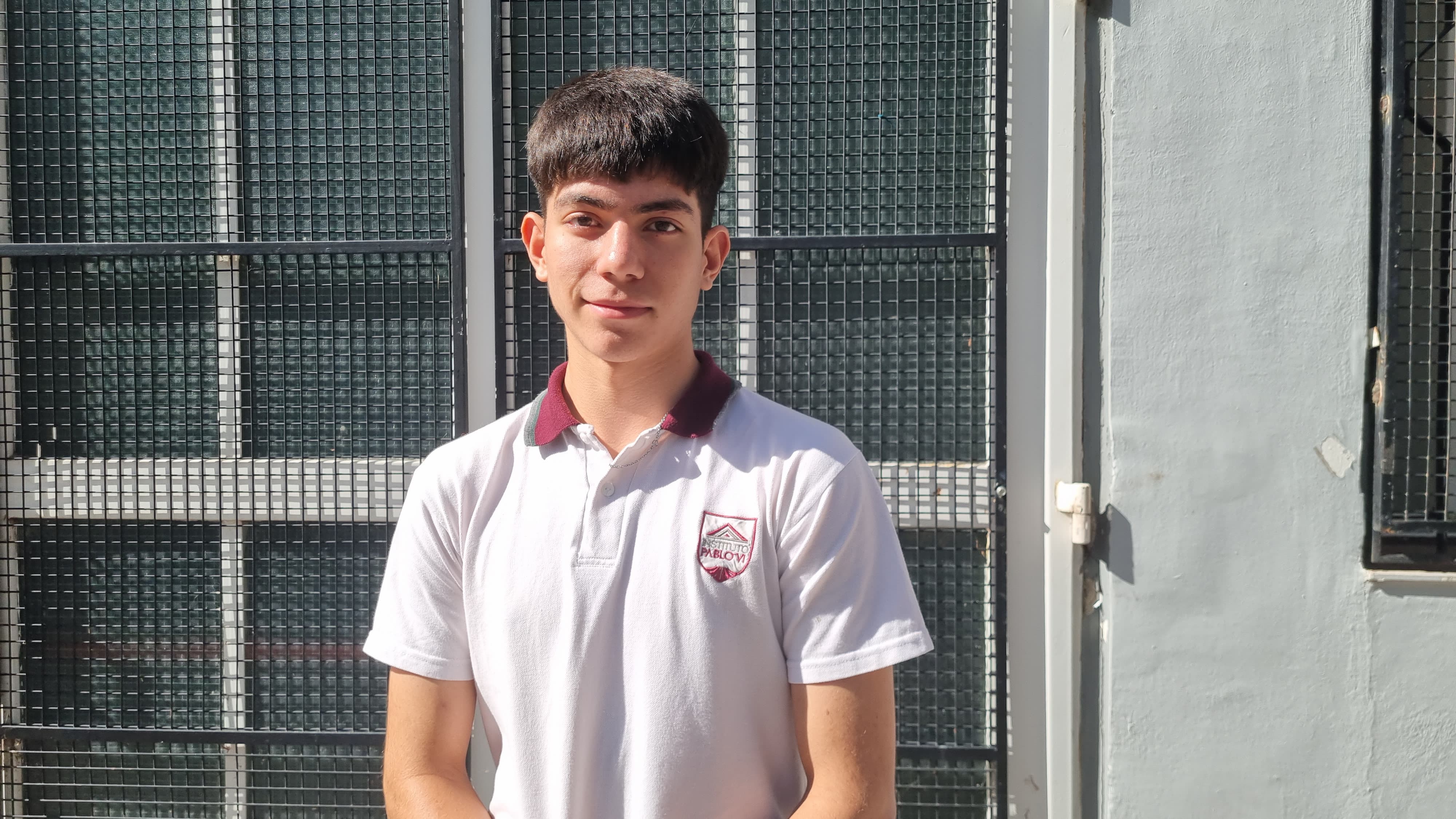 Agustín, estudiante de quinto año del instituto Pablo VI.