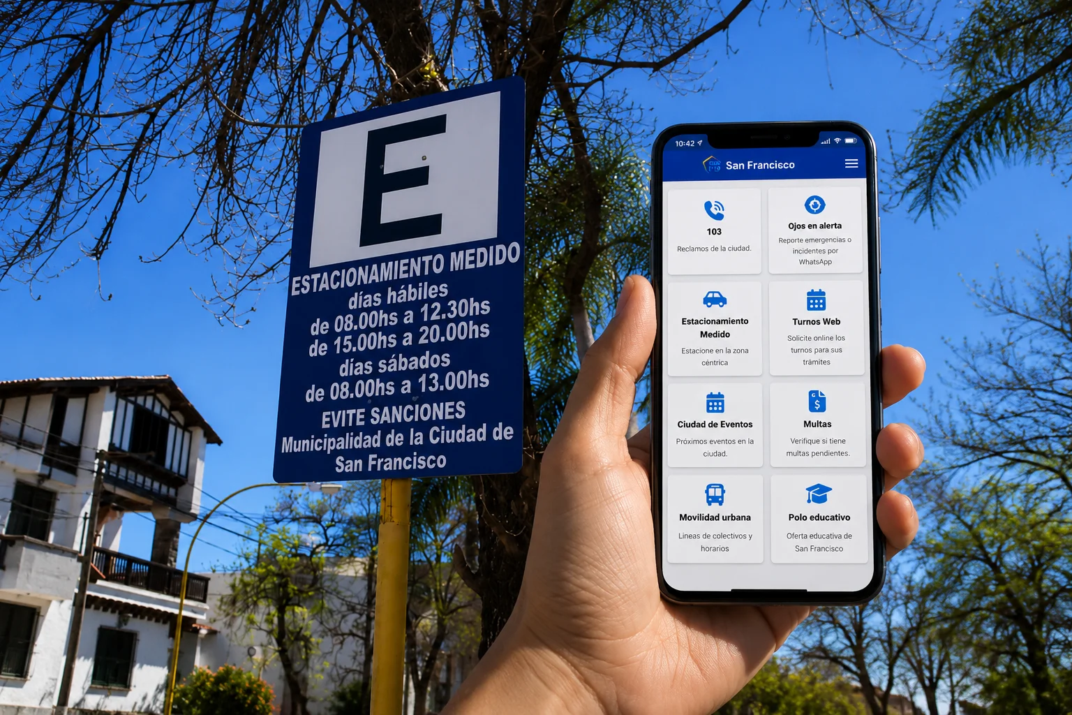 La App San Francisco permitirá comprar horas de estacionamiento mediante códigos QR – La Voz de San Justo